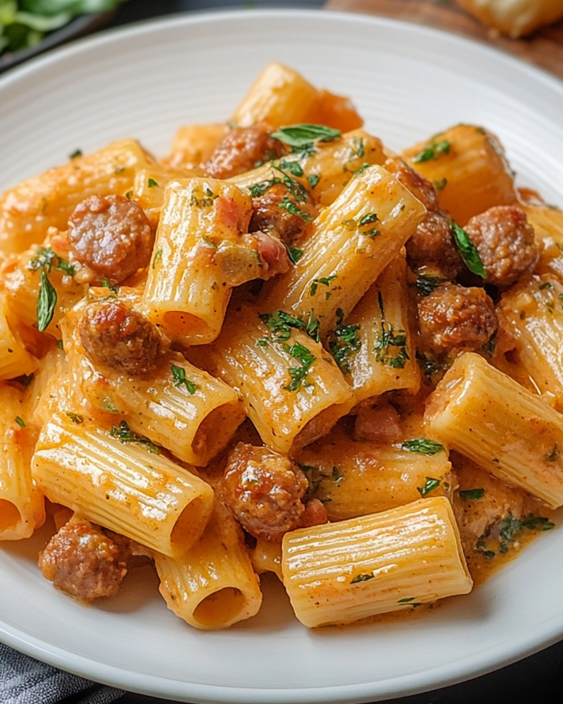 Creamy Sausage Rigatoni Delight: Perfect Pasta Dish