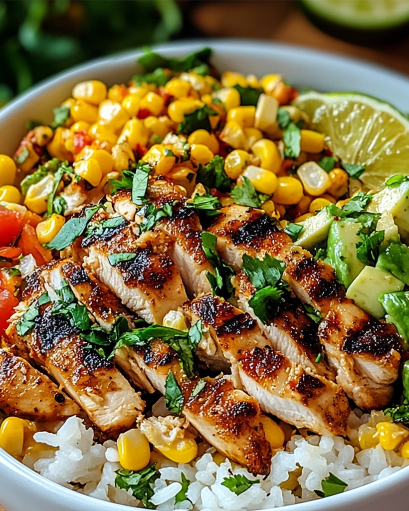 Street Corn Chicken Rice Bowl: Tasty, Quick, and Easy