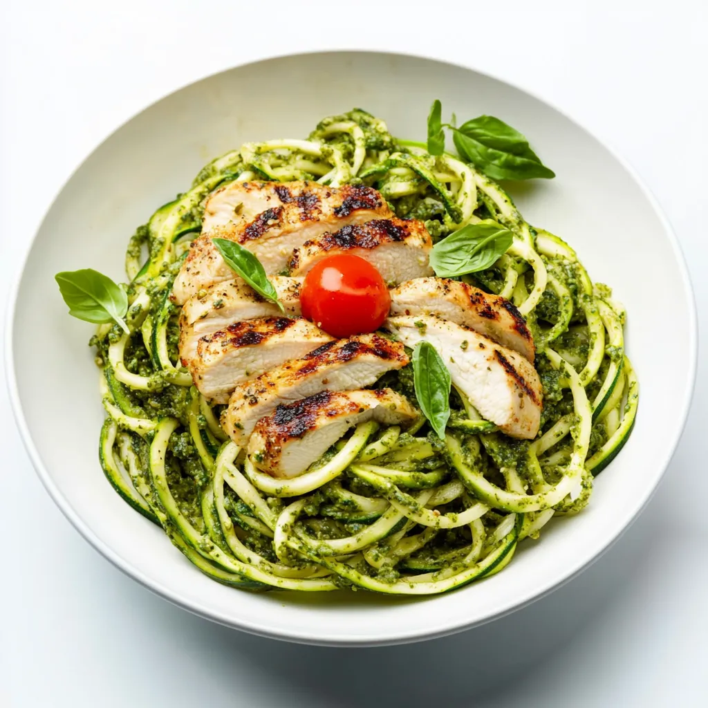 Best Zucchini Noodles with Pesto and Grilled Chicken Recipe – Easy and Flavorful