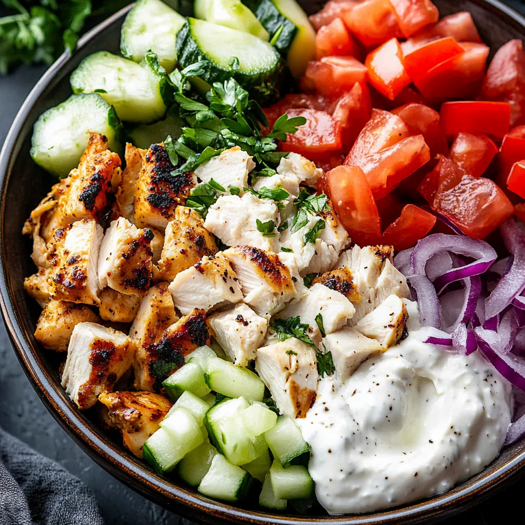 Easy Chicken Gyro Bowl Recipe 🍗🥗✨