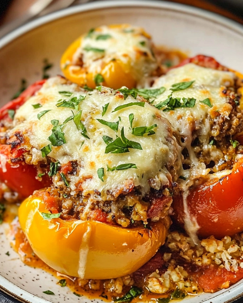 Keto Stuffed Bell Peppers: Casserole Delight