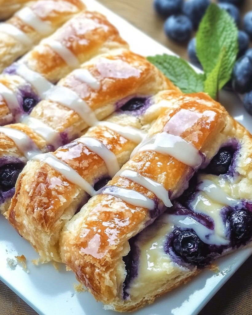 Blueberry Cheese Danish Recipe: Simple Braided Pastry