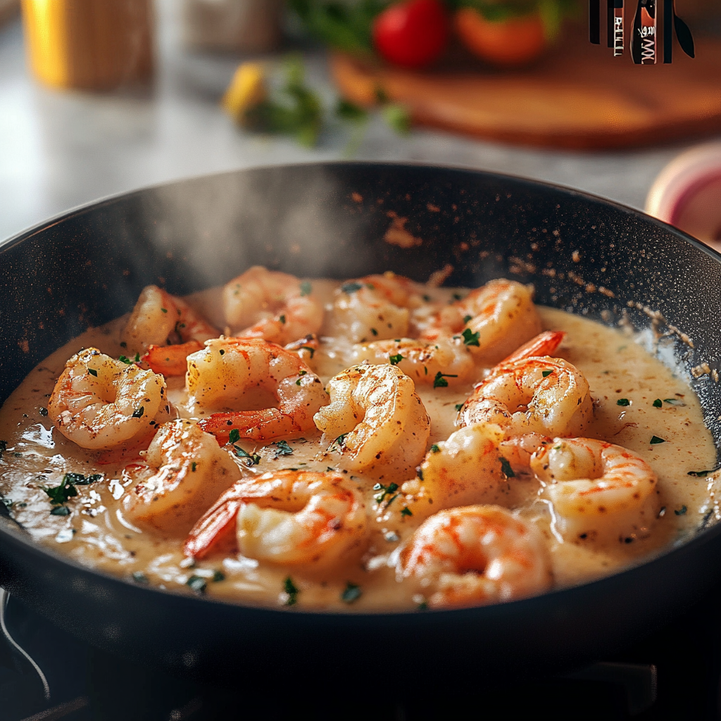 Easy Creamy Garlic Shrimp