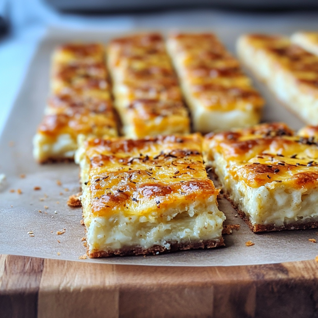 Low Carb Cheesy Cauliflower Breadsticks