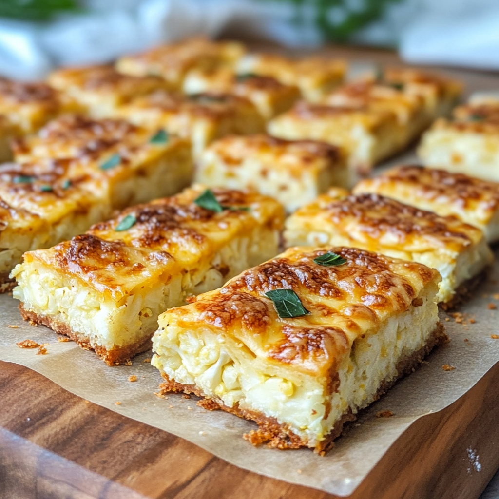 Low Carb Cheesy Cauliflower Breadsticks