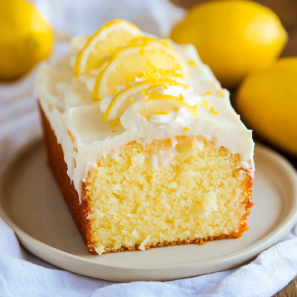 Keto Lemon Pound Cake with Cream Cheese Frosting