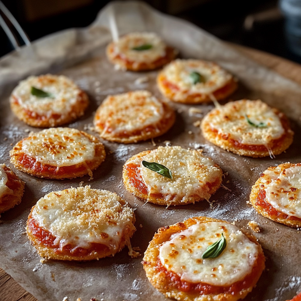 Crispy Parmesan Crust Mini Pizzas (Keto & Low Carb)