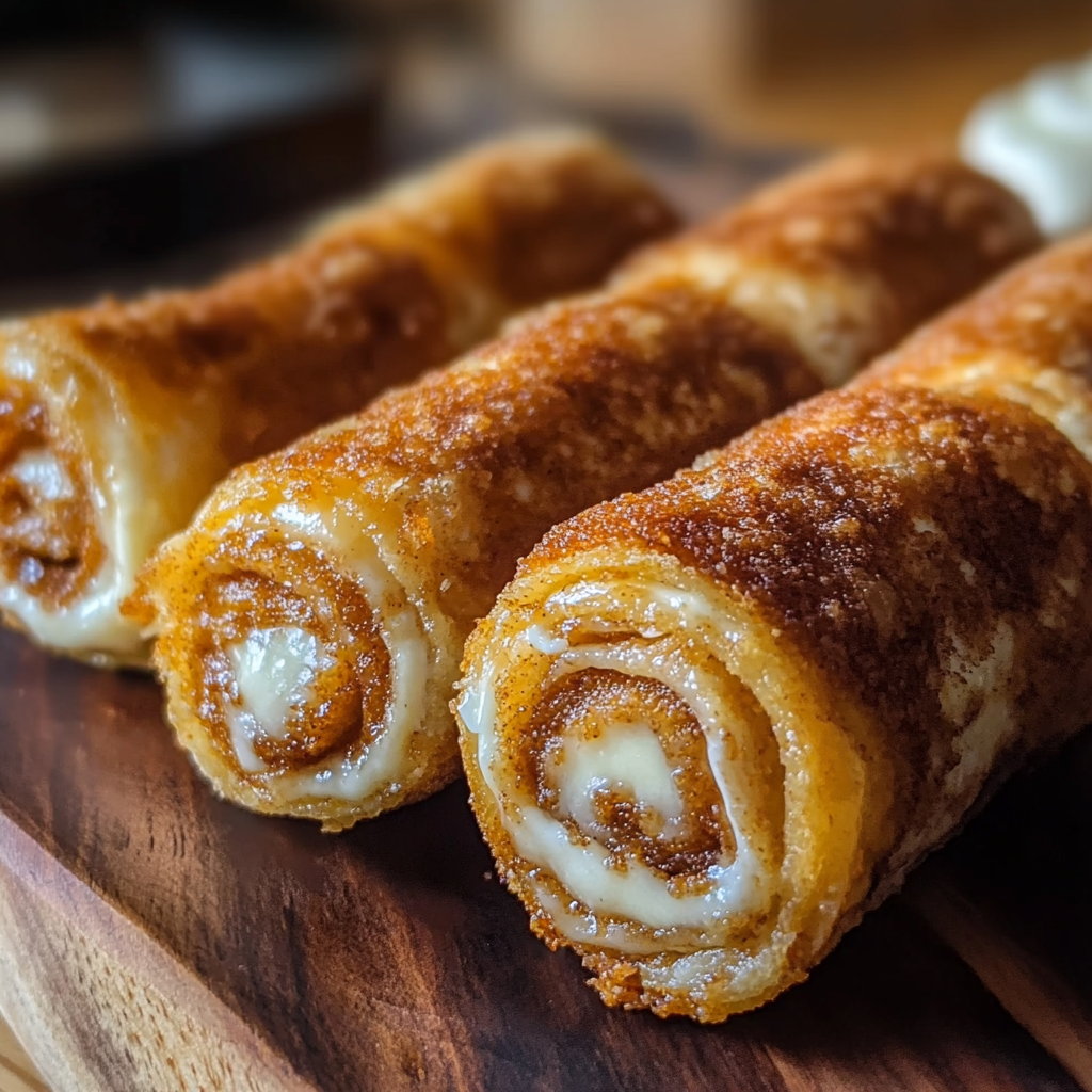 Crispy Keto Cinnamon Cream Cheese Roll Ups