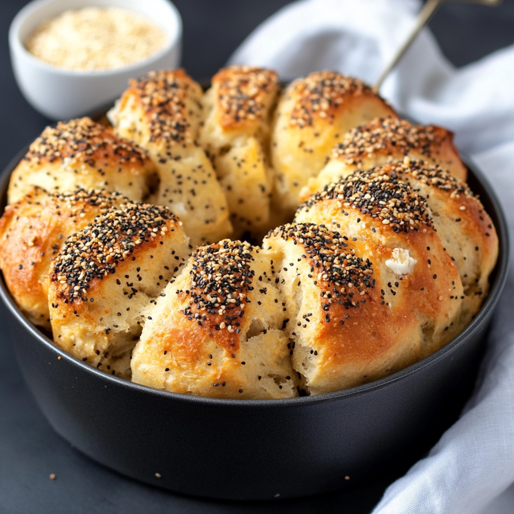 Keto Everything Bagel Pull Apart Bread
