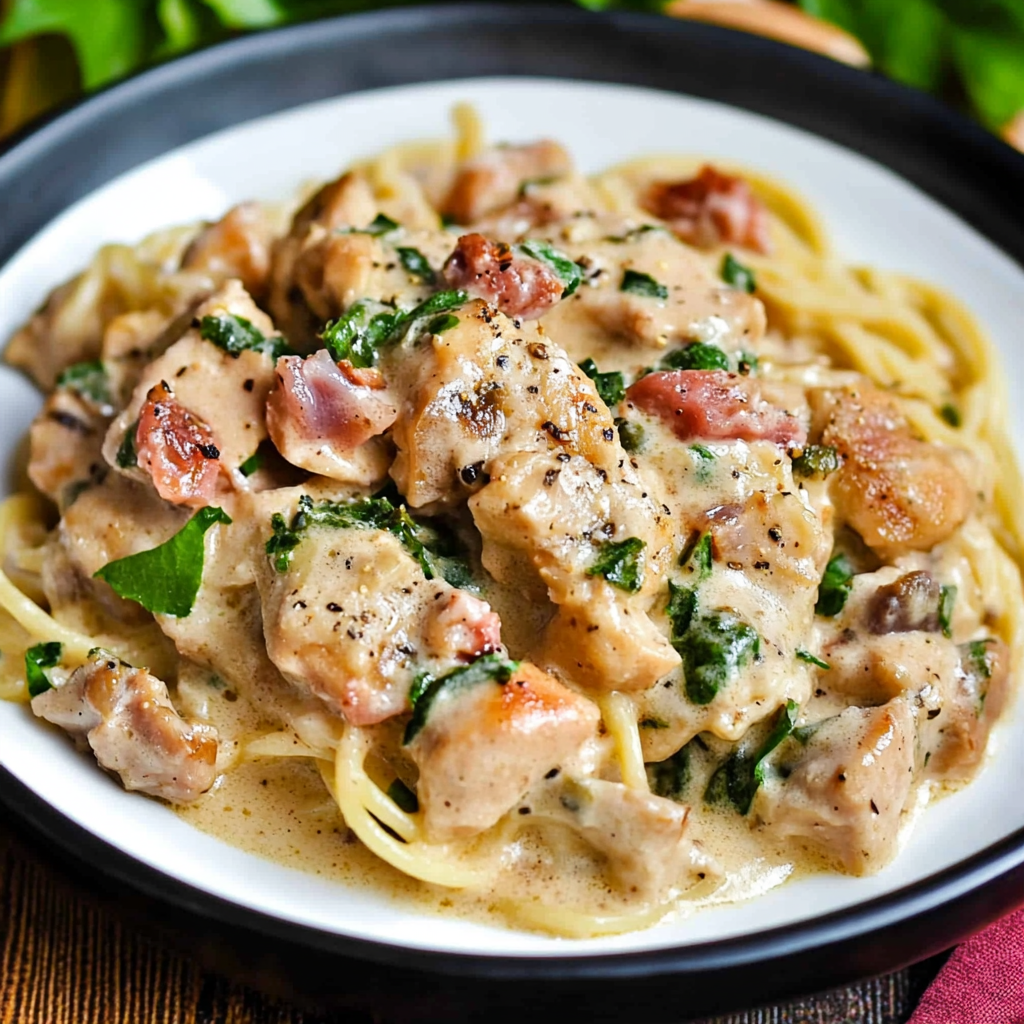 Chicken Carbonara No Pasta Recipe