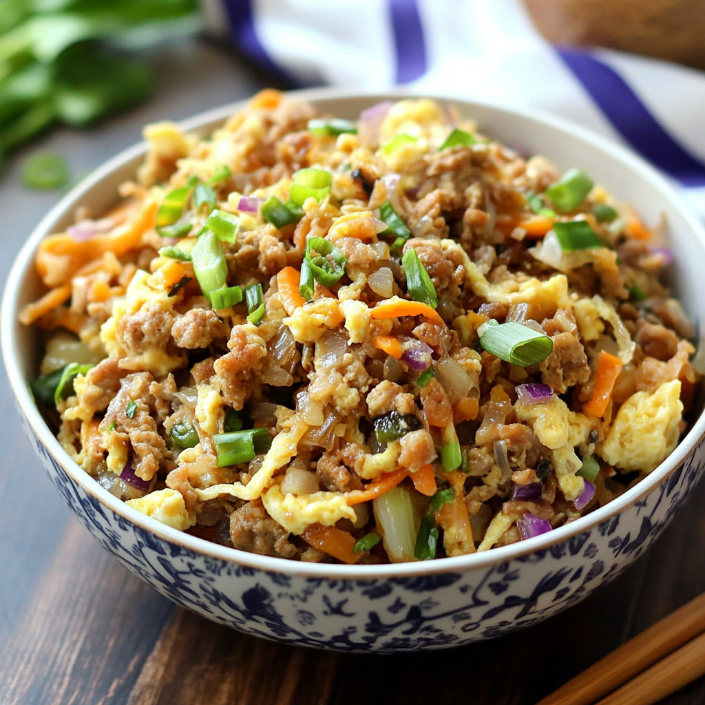 Low Carb Easy Egg Roll in a Bowl