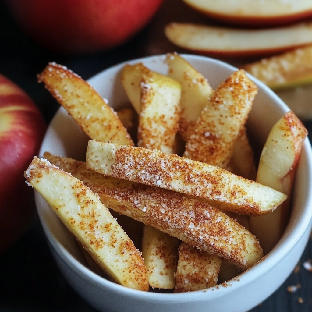 5 Minute Healthy Apple Fries