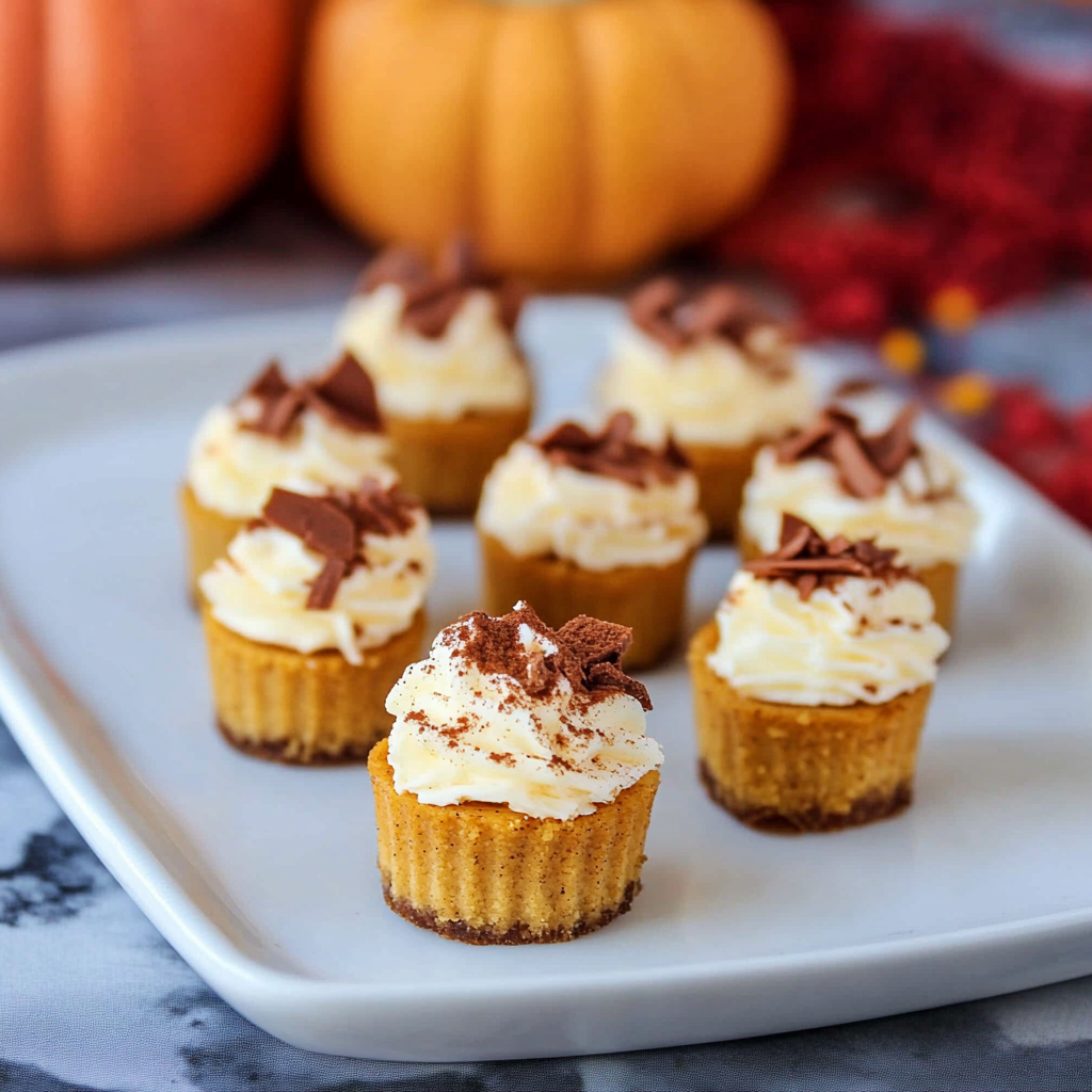 Mini Crustless Pumpkin Cheesecake Bites Recipe