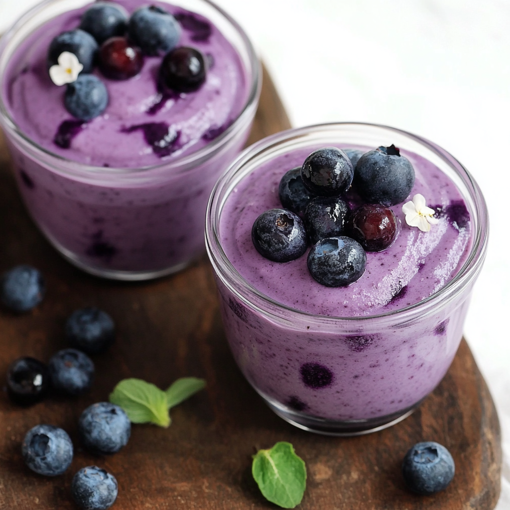 Cremige Low Carb Blaubeer Mousse