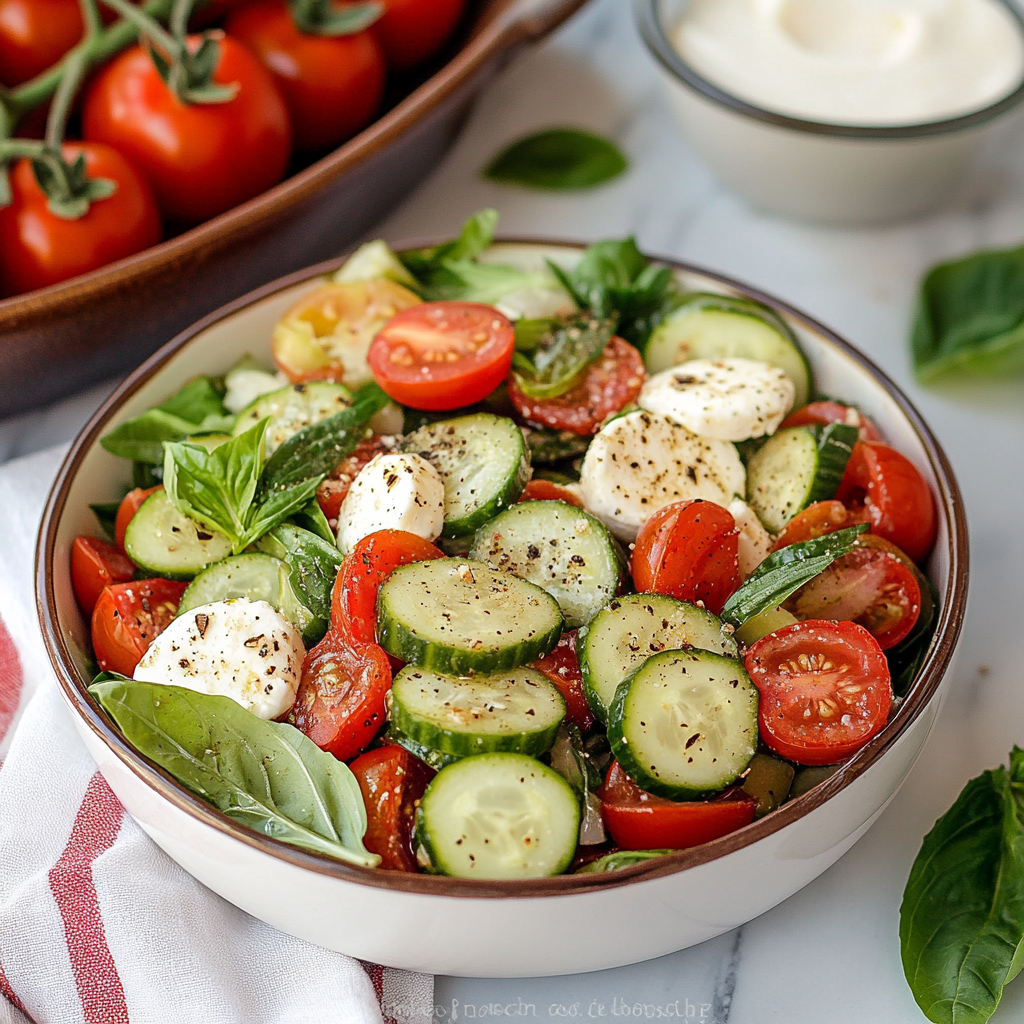 Best Tomato Cucumber Mozzarella Salad Recipe – Easy and Delicious