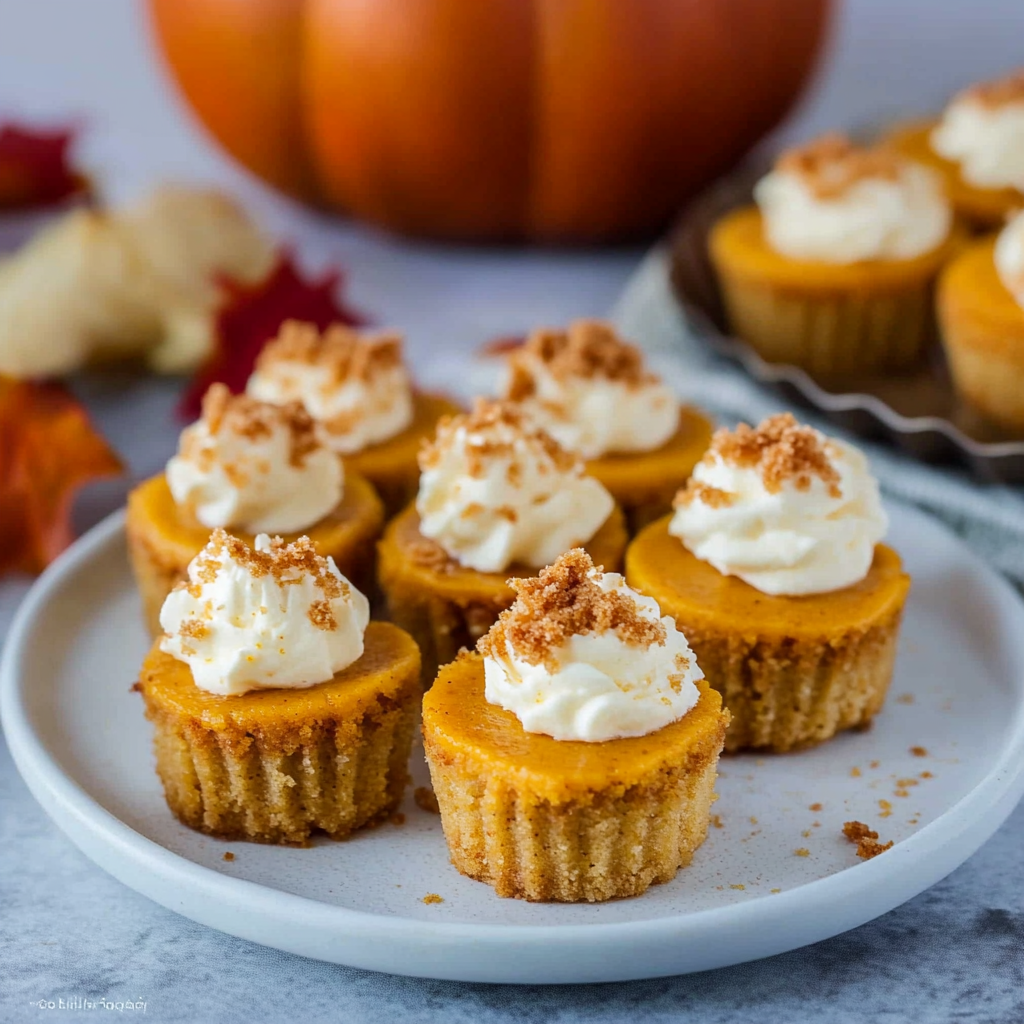Mini Crustless Pumpkin Cheesecake Bites Recipe