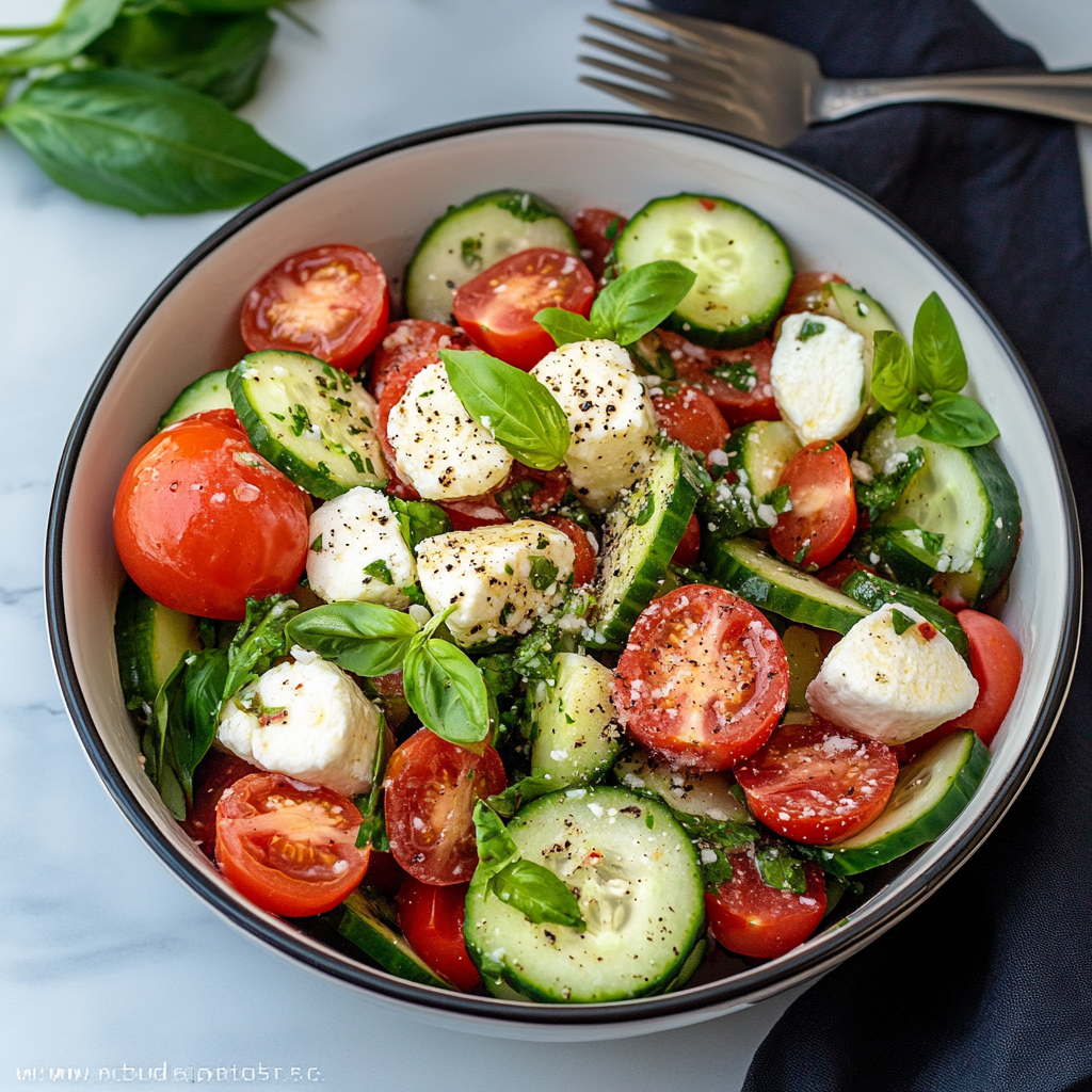 Best Tomato Cucumber Mozzarella Salad Recipe – Easy and Delicious