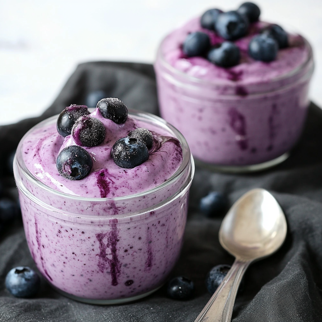 Cremige Low Carb Blaubeer Mousse