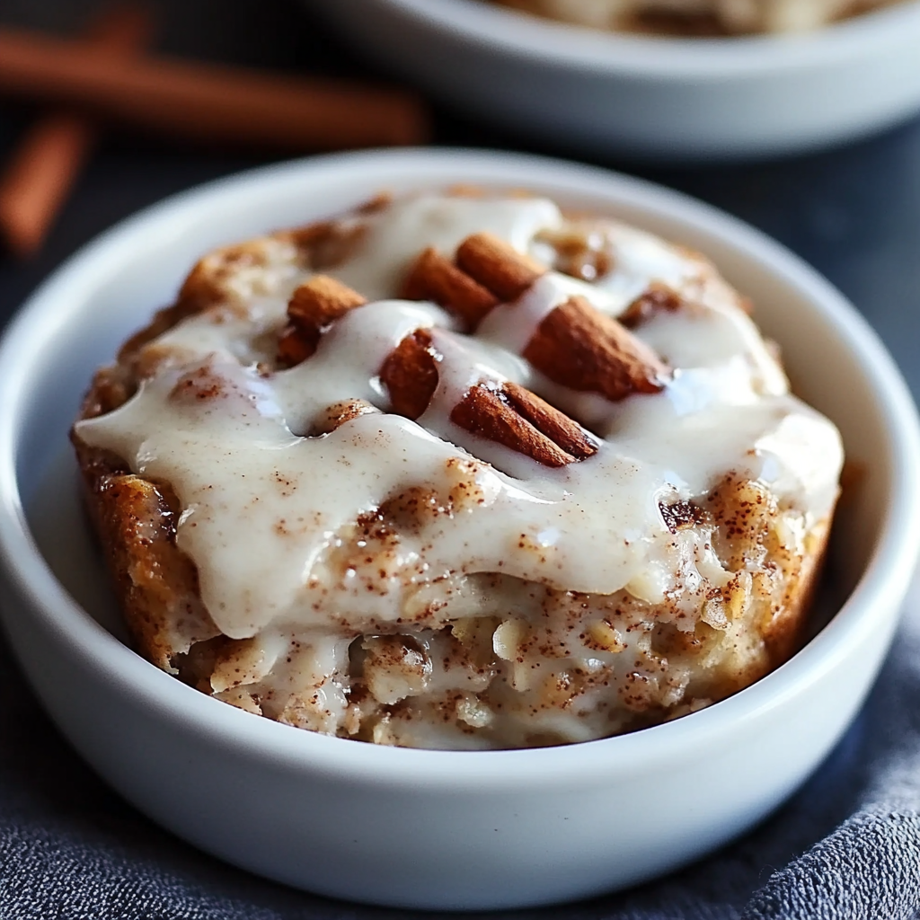 High-Protein Cinnamon Roll Baked Oatmeal
