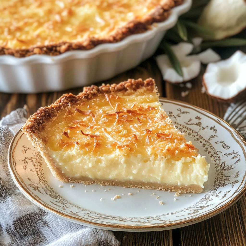 Keto Crustless Coconut Custard Pie