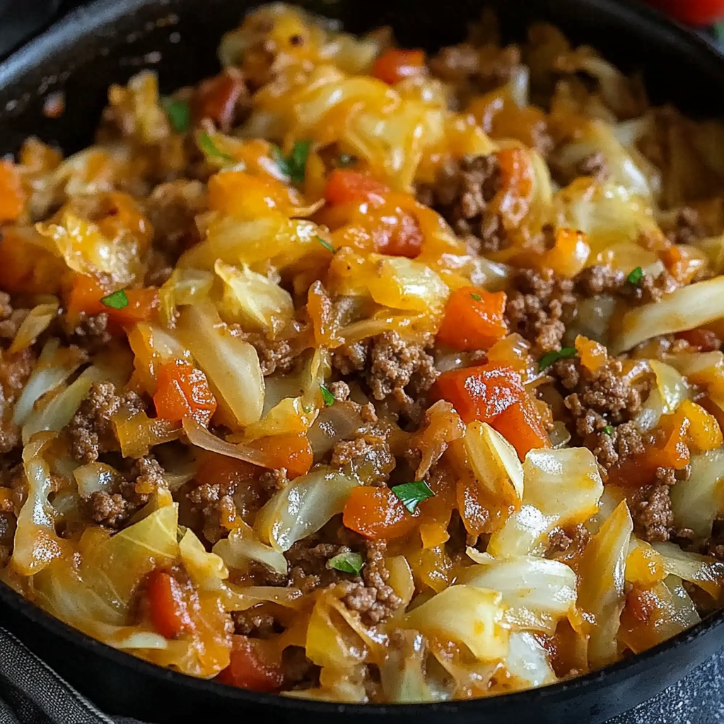 Best Cabbage and Ground Beef Skillet Recipe – Easy and Flavorful