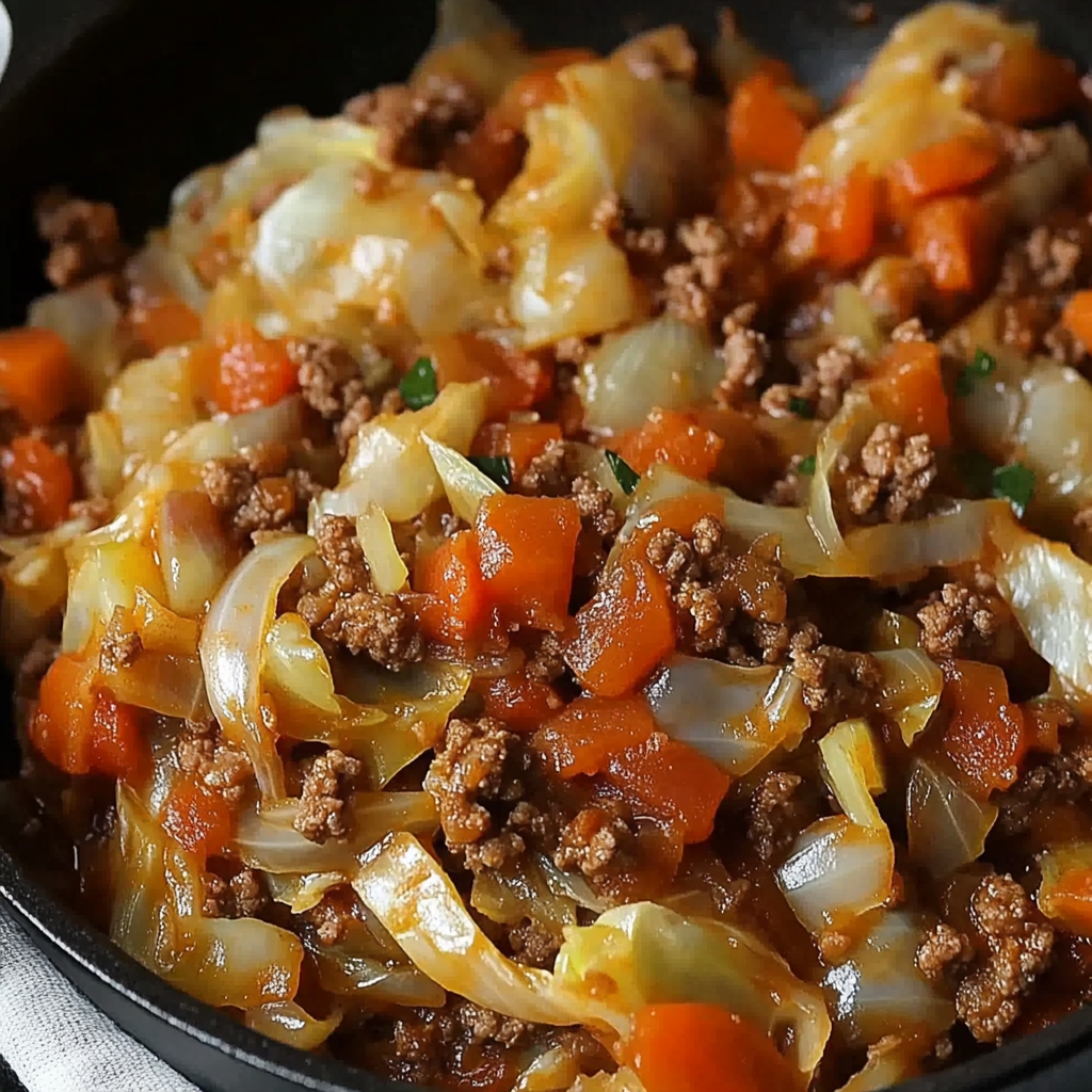 Best Cabbage and Ground Beef Skillet Recipe – Easy and Flavorful