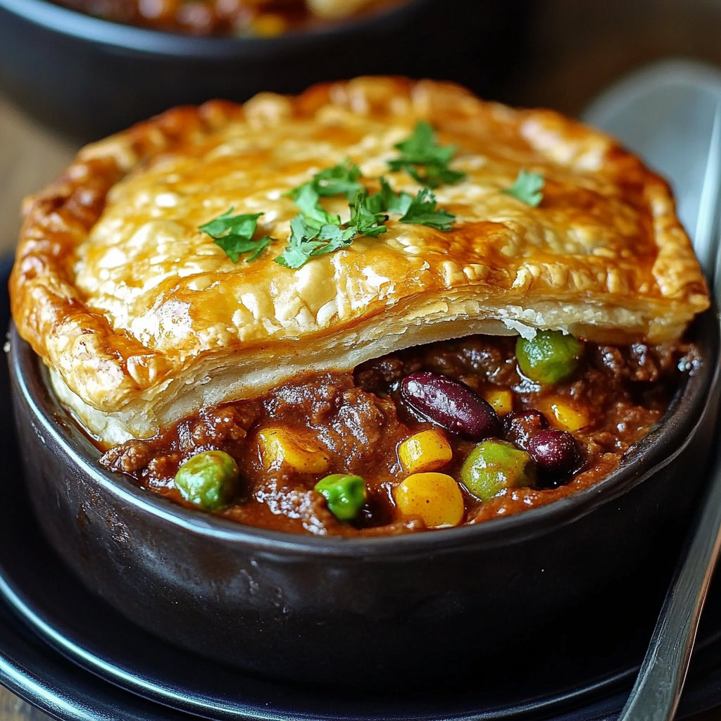 Best Short Rib Chili Pot Pie Recipe
