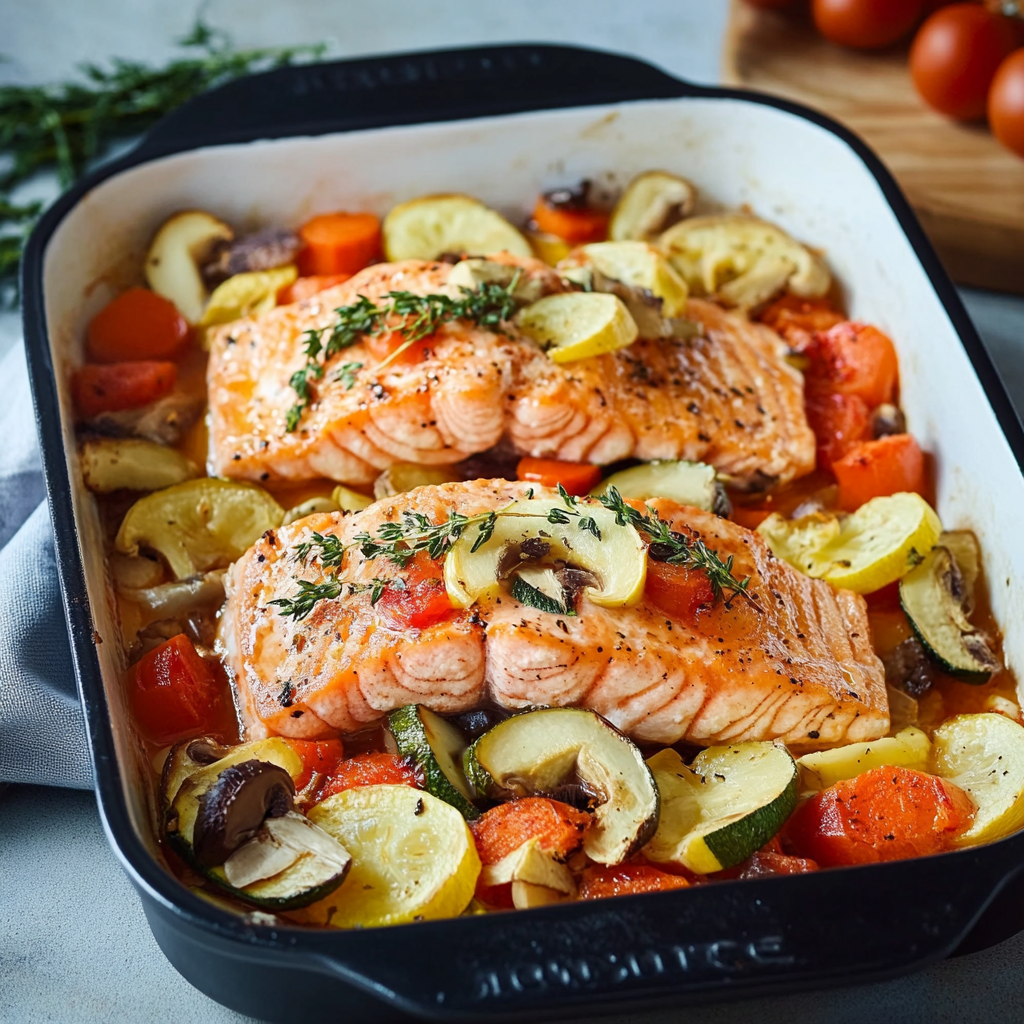 Best Ofenlachs mit Gemüse (Baked Salmon with Vegetables) Recipe – Easy and Flavorful