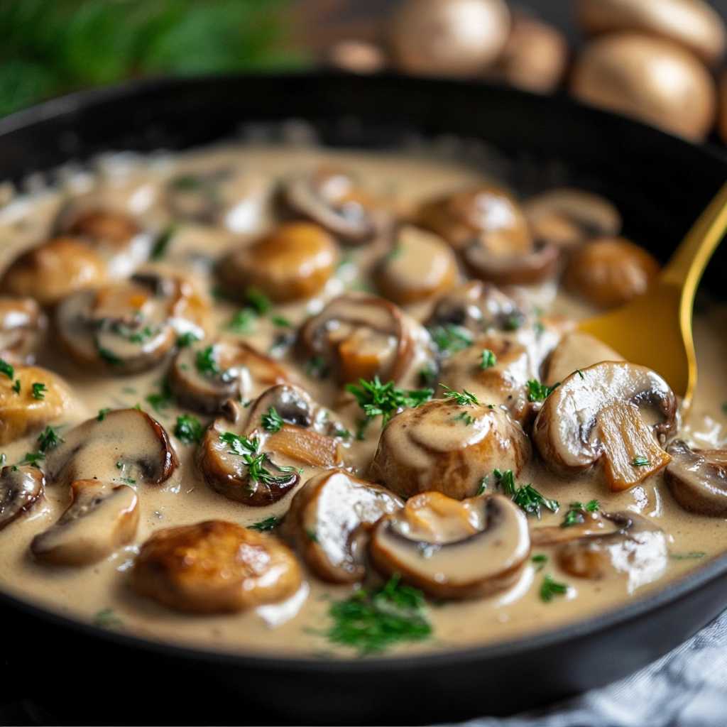 Low Carb Champignonpfanne wie vom Weihnachtsmarkt