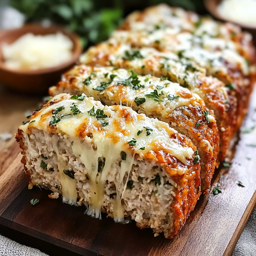 Garlic Parmesan Chicken Meatloaf – Cheesy & Flavorful