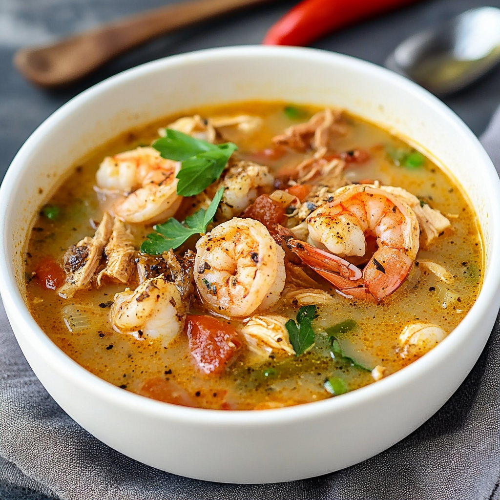 Ultimate Keto Cajun Chicken and Shrimp Soup Recipe 🥘🍤