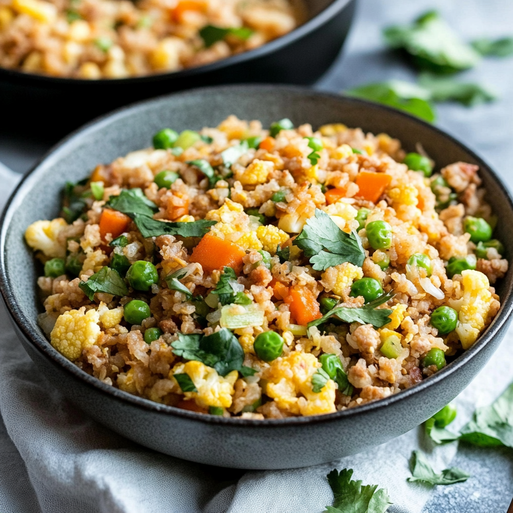 Healthy No Carb Cauliflower Fried Rice Recipe
