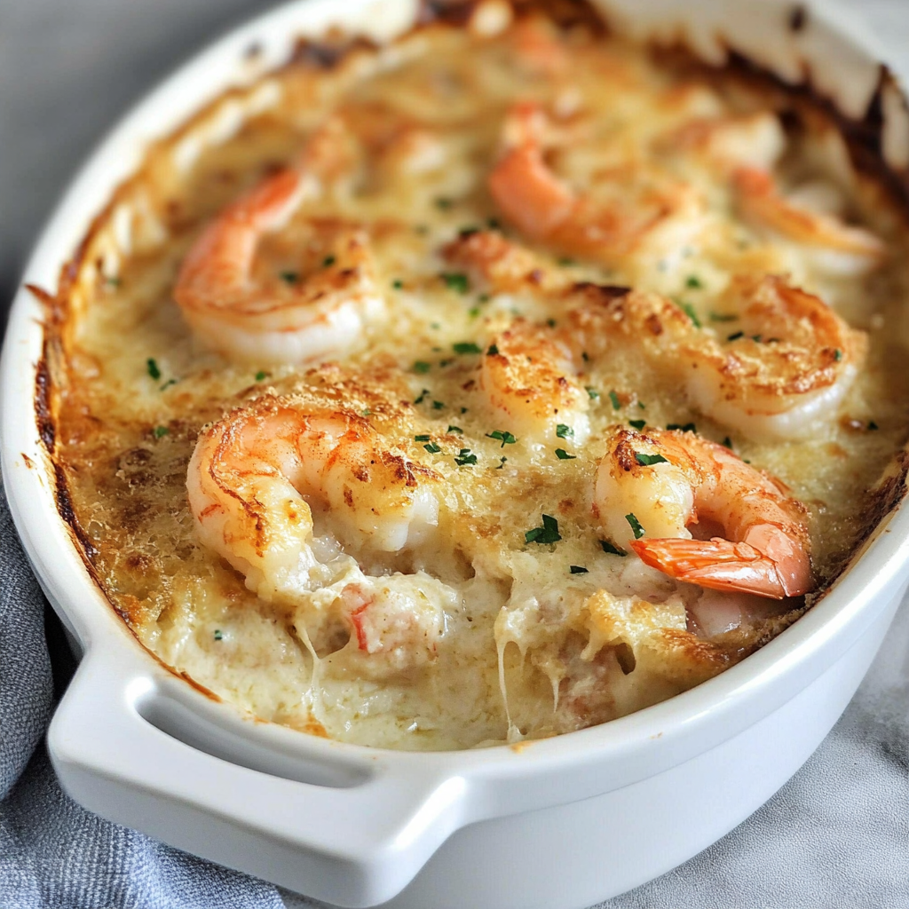 Keto Garlic Shrimp Au Gratin: A Delectable Low-Carb Treat