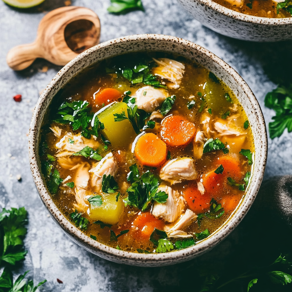 Quick & Delicious Whole30 Chicken Soup Recipe 🍲🥬🍗
